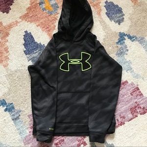 Boys Under Armour hoodie sweatshirt M black 10-12